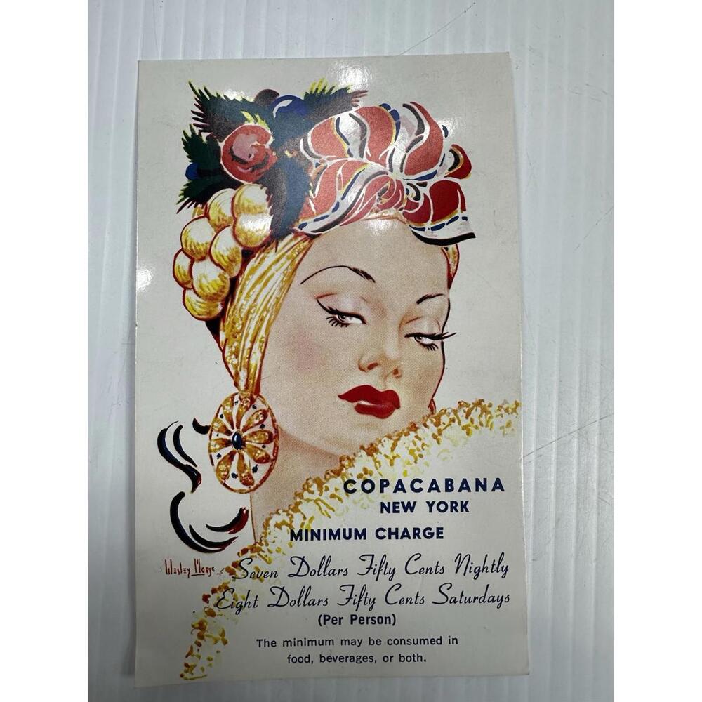 Vintage Postcard Copacabana New York City New York Artwork By Wesley Morse NOS‎
